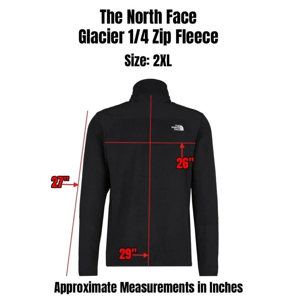 The North Face Glacier 1/4 Zip Fleece Lot‎ Mens 2XL Logo Outdoors Utility Gorp